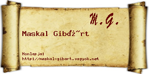 Maskal Gibárt névjegykártya